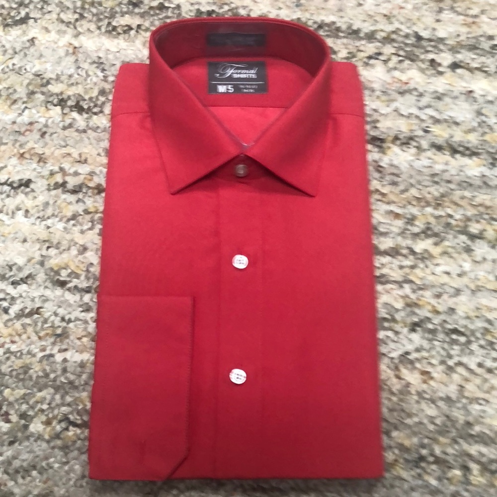 Red Microfiber (regular fit) Dress Shirt